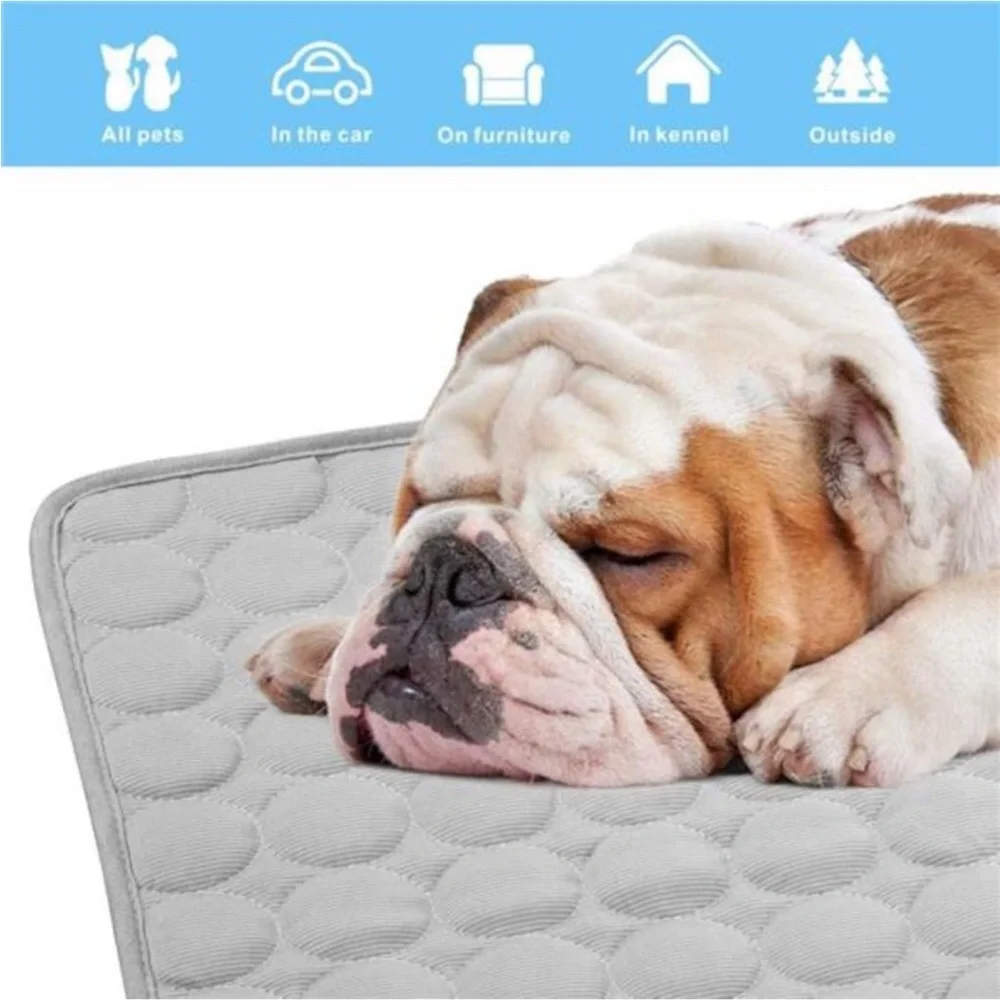 Pet Cooling Mat for Dogs Cats-Ice Silk Dog Cooling Mats, Summer Dog Cooling Pads